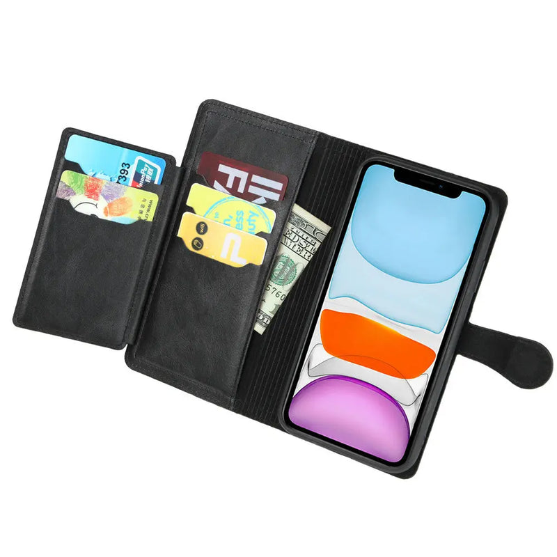 Zipper Wallet Flip Case For iPhone With Wireless Charging Support - Puck's