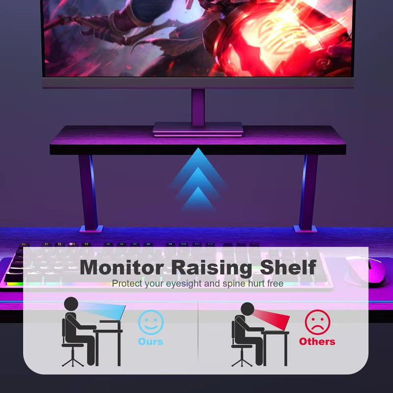 Mr IRONSTONE Gaming Furniture,Gamer Desk,Gaming Desk,L Shaped Gaming Desk Corner Computer Deskcomputer Desk Thick Tables & Desks - Puck's