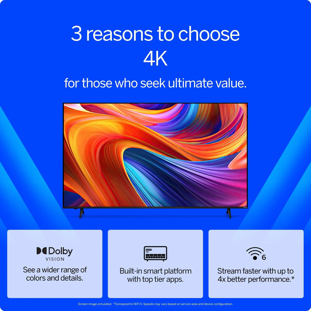 55” Class 4K UHD LED HDR Smart TV (New) V4K55M-08 - Puck's