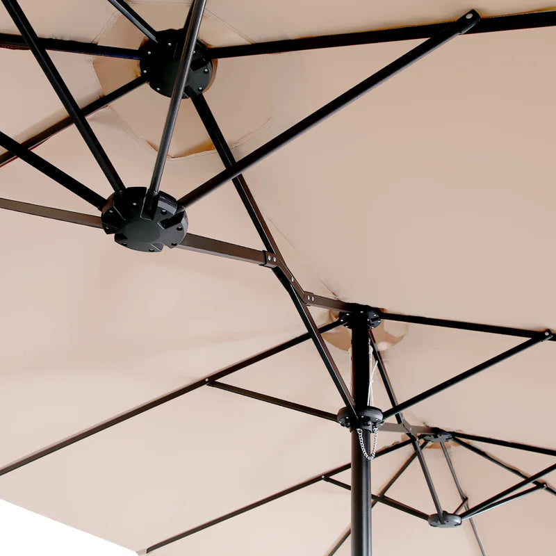 Nyasia 15 Ft X 9 Ft Rectangular Market Umbrella with Base - Puck's