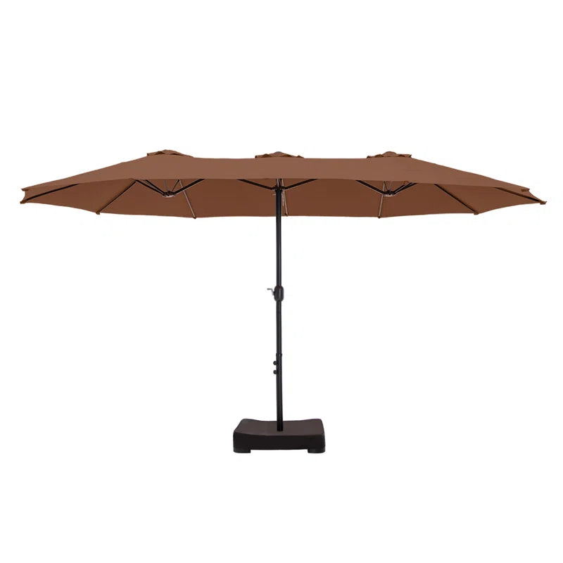 Nyasia 15 Ft X 9 Ft Rectangular Market Umbrella with Base - Puck's