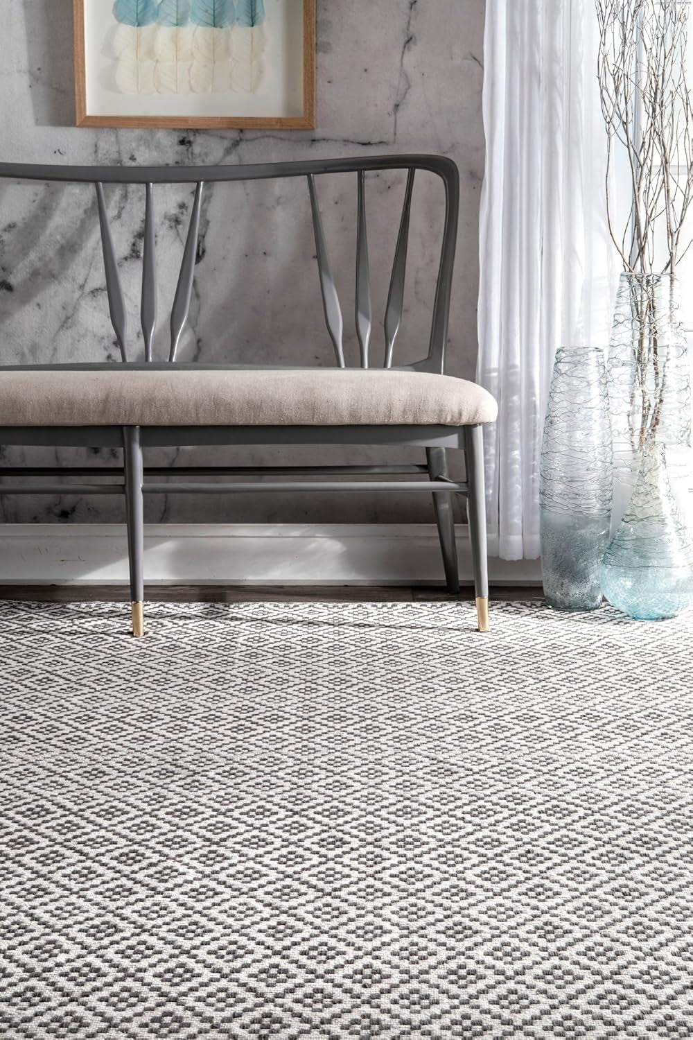 Hand Loomed Holcombe Area Rug, 5X8, Gray - Puck's