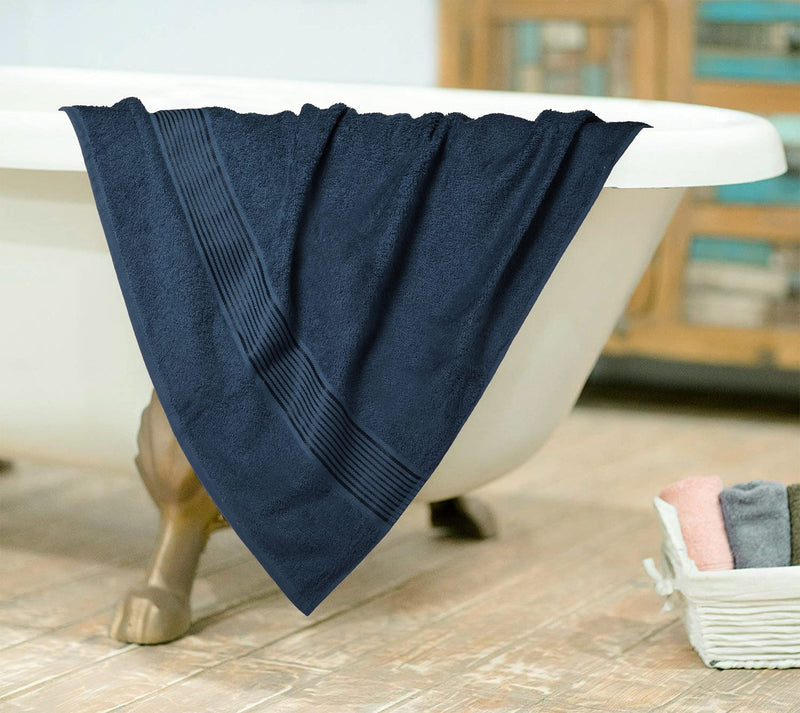 Ultra Soft 6 Pack Cotton Towel Set, Contains 2 Bath Towels 28X55 Inch, 2 Hand Towels 16X24 Inch & 2 Wash Coths 12X12 Inch, Ideal Everyday Use, Compact & Lightweight - Mineral Blue
