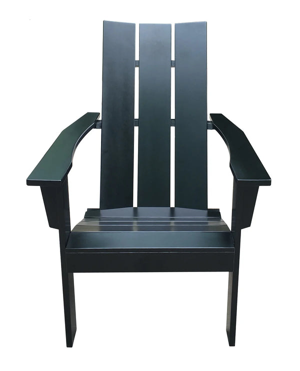 Wood Modern Adirondack Chair, Black Color - Puck's