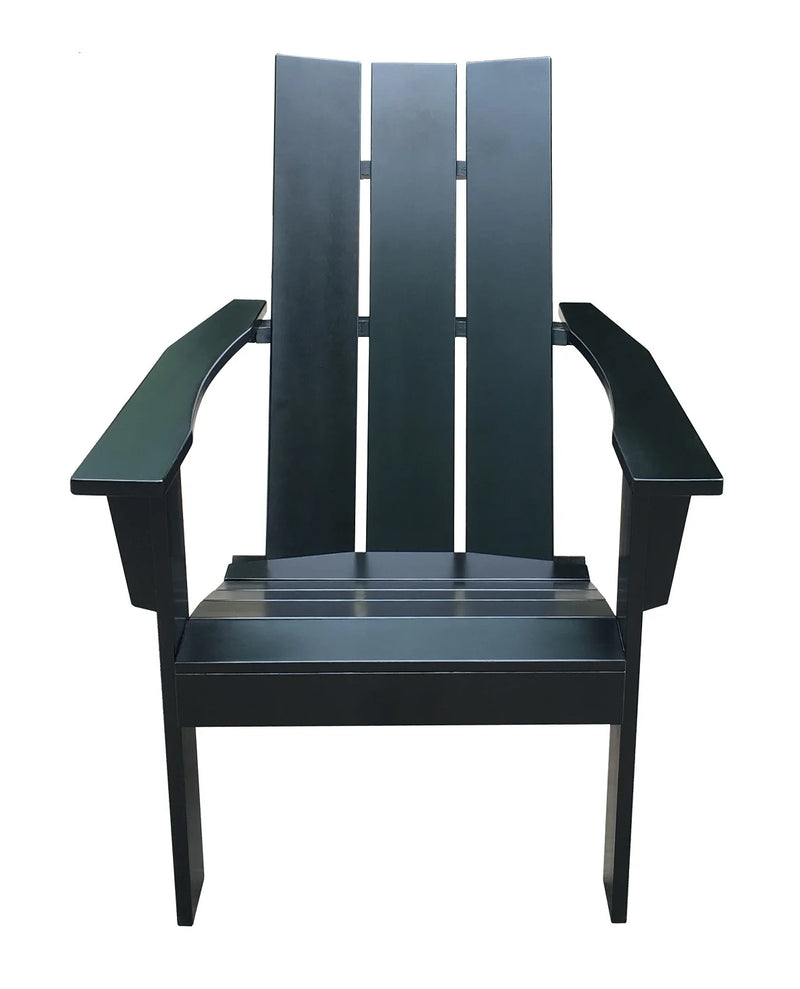 Wood Modern Adirondack Chair, Black Color - Puck's