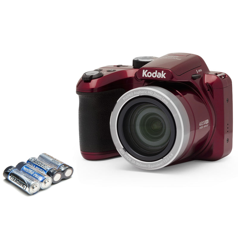 PIXPRO AZ401 Bridge Digital Camera - 16MP 40X Optical Zoom Hd720P Video (Red) - Puck's