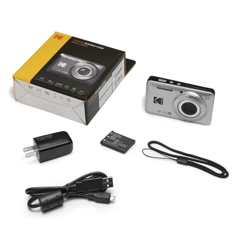 PIXPRO FZ55 Friendly Zoom Digital Camera, Silver - Puck's