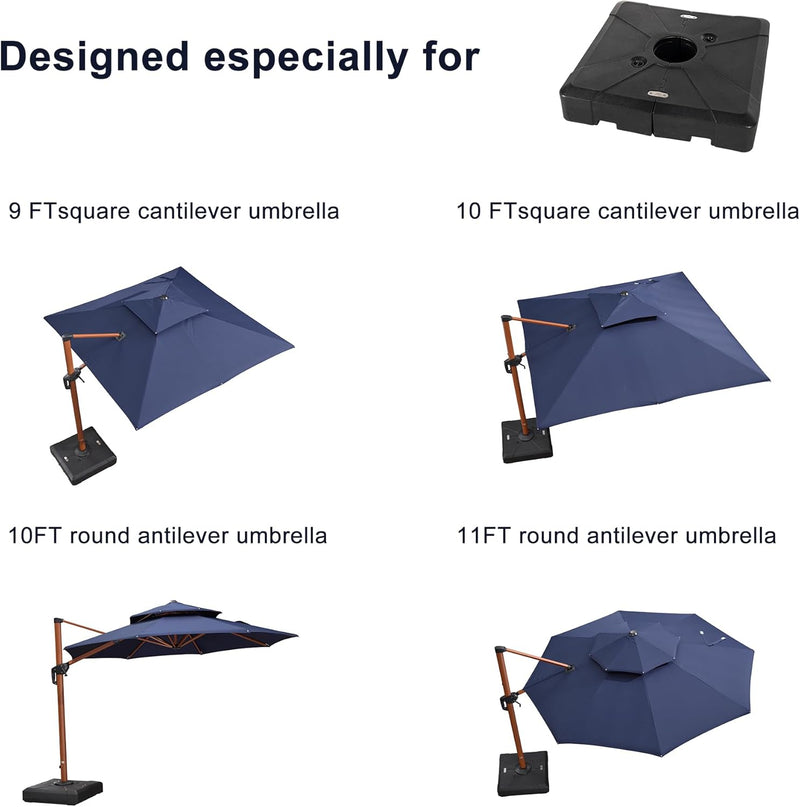 Offset Umbrella Base PL209UM Cantilever Umbrella Base, 32.3'' X 32.3'' - Puck's