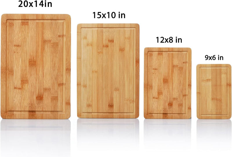 Bamboo Cutting Boards (20 X 14") for Kitchen with Juice Groove Kitchen Chopping Extra Large Wood Cutting Board for Meat Butcher Block for Chopping Meat Vegetables Fruits Cheese - Puck's
