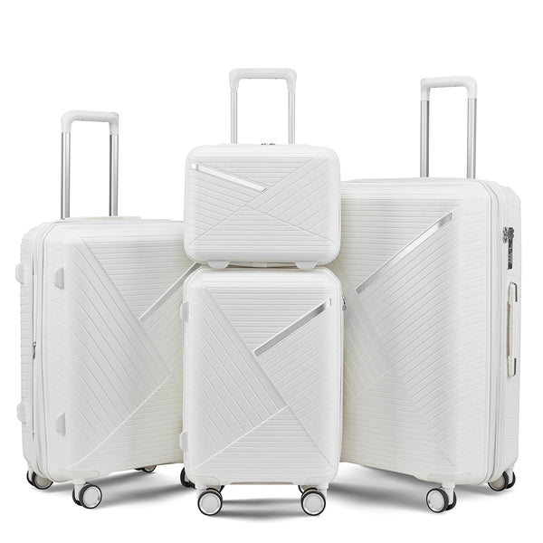 Luggage Sets 4 Piece(14/20/24/28), Expandable Lightweight Suitcase - Puck's