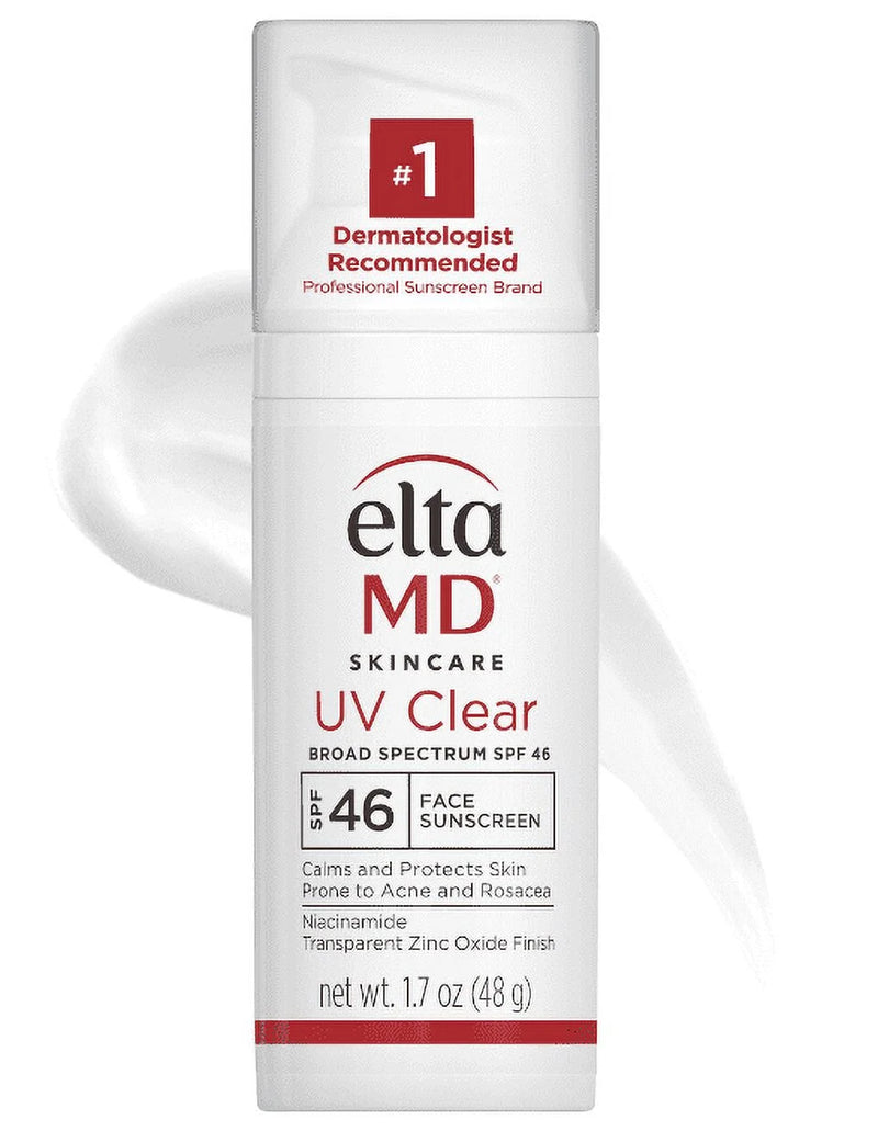 UV Clear Face Sunscreen SPF 46, Oil Free Sunscreen for Face with Zinc Oxide, Dermatologist Recommended Lotion,1.7 Oz Pump