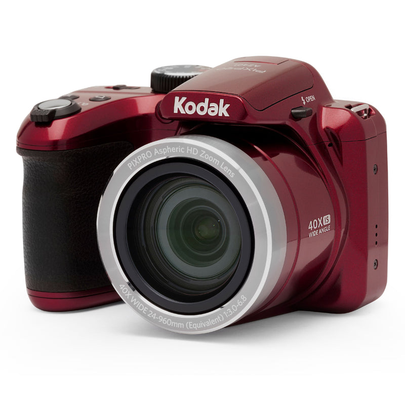 PIXPRO AZ401 Bridge Digital Camera - 16MP 40X Optical Zoom Hd720P Video (Red) - Puck's