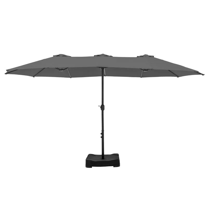 Nyasia 15 Ft X 9 Ft Rectangular Market Umbrella with Base - Puck's