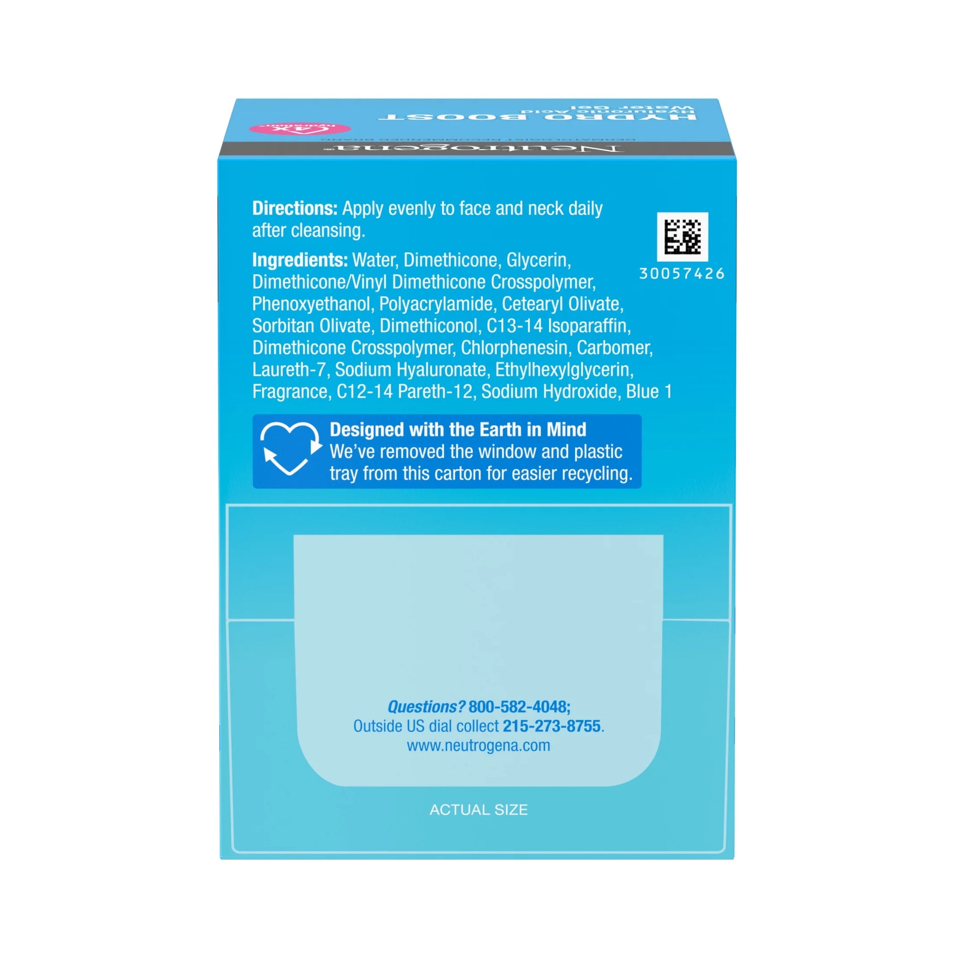 (2 Pack)  Hydro Boost Water Gel Face Moisturizer Lotion with Hyaluronic Acid, 1.7 Oz - Puck's