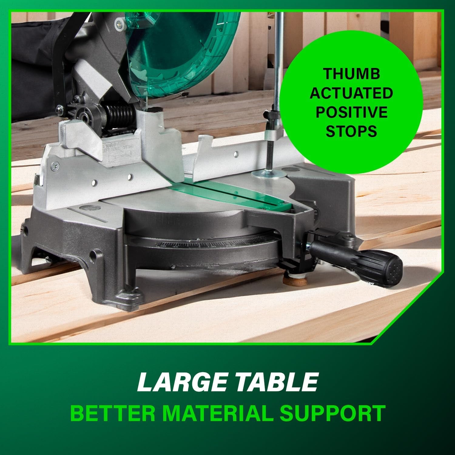 10-Inch Compound Miter Saw, 15-Amp Power Saw with Large 10-Inch Table, Precision Miter Angles, Single Bevel 0-45°, 24T TCT Blade, Positive Stops, Lightweight Design, C10FCGS - Puck's