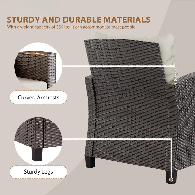 Arlayne 2 - Person Outdoor Seating Group with Cushions - Puck's