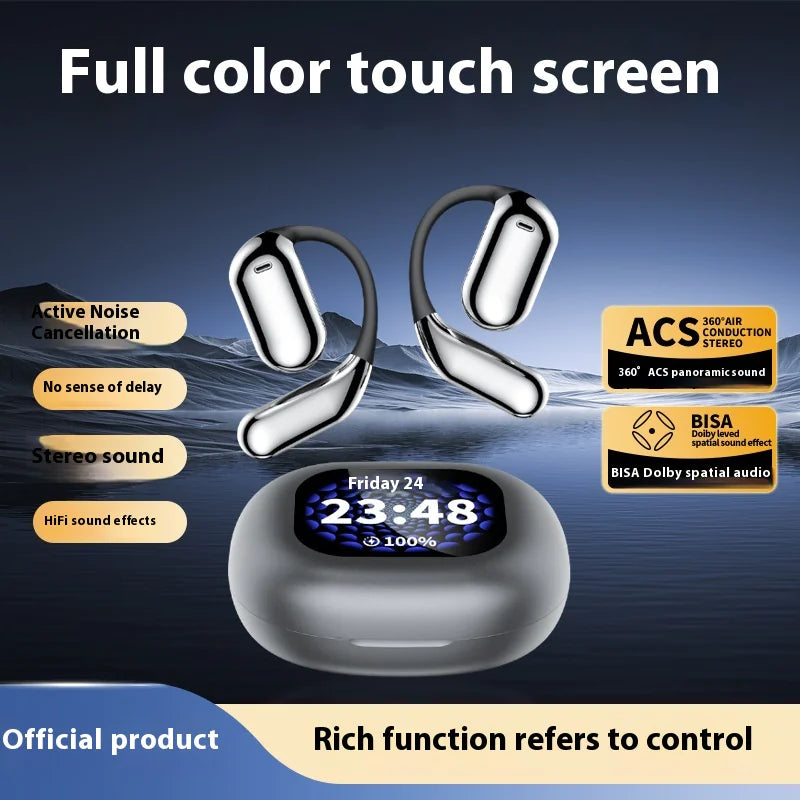 LED Display Ear-mounted OWS Bluetooth Headset - Puck's
