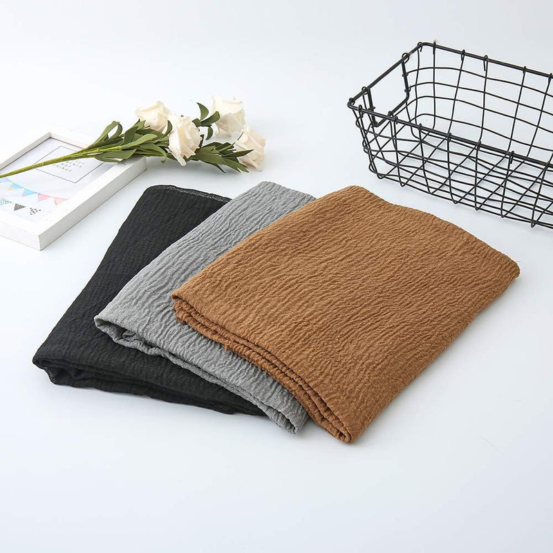 Soft Cotton Hemp Scarf Wrap Long Hijab Scarves for Women - Puck's