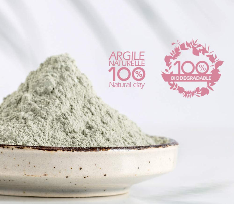 Pink Clay Face Mask for Sensitive Skin 100G / 3.53 Fl.Oz. 100% Sourced and Produced in France. Finest Grade of Clay. - Puck's