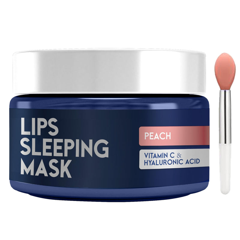Lip Sleeping Mask with Hyaluronic Acid Vitamin C Nourish Hydrate Dry Lips Peach - Puck's