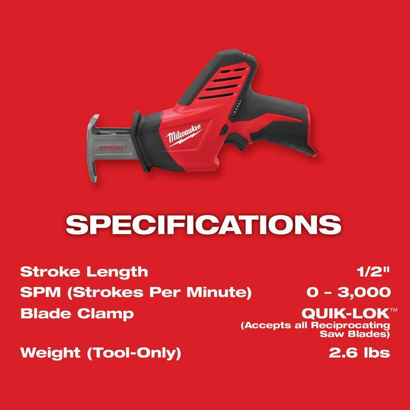 M12 12V Lithium-Ion Cordless Boor-/Impact Bestuurder/Ratel/Hackzall Recip Zaag/Multi-Tool Combo Kit (5-Tool) - Puck's