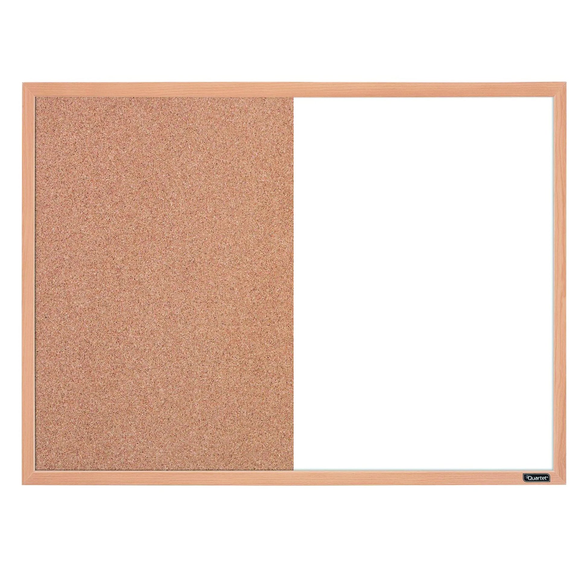 Combination Board, 17" X 23", Dry-Erase & Cork Surface, Oak Finish Frame