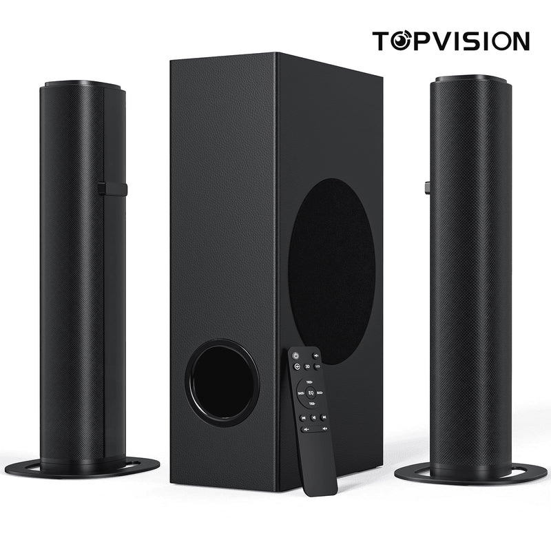 4.1Ch Sound Bar with Subwoofer, 120W Separable Sound Bar for TV with 4 Drivers, Usb/Aux/Coaxial/Optical/Hdmi/Bluetooth Connect, SD01 - Puck's