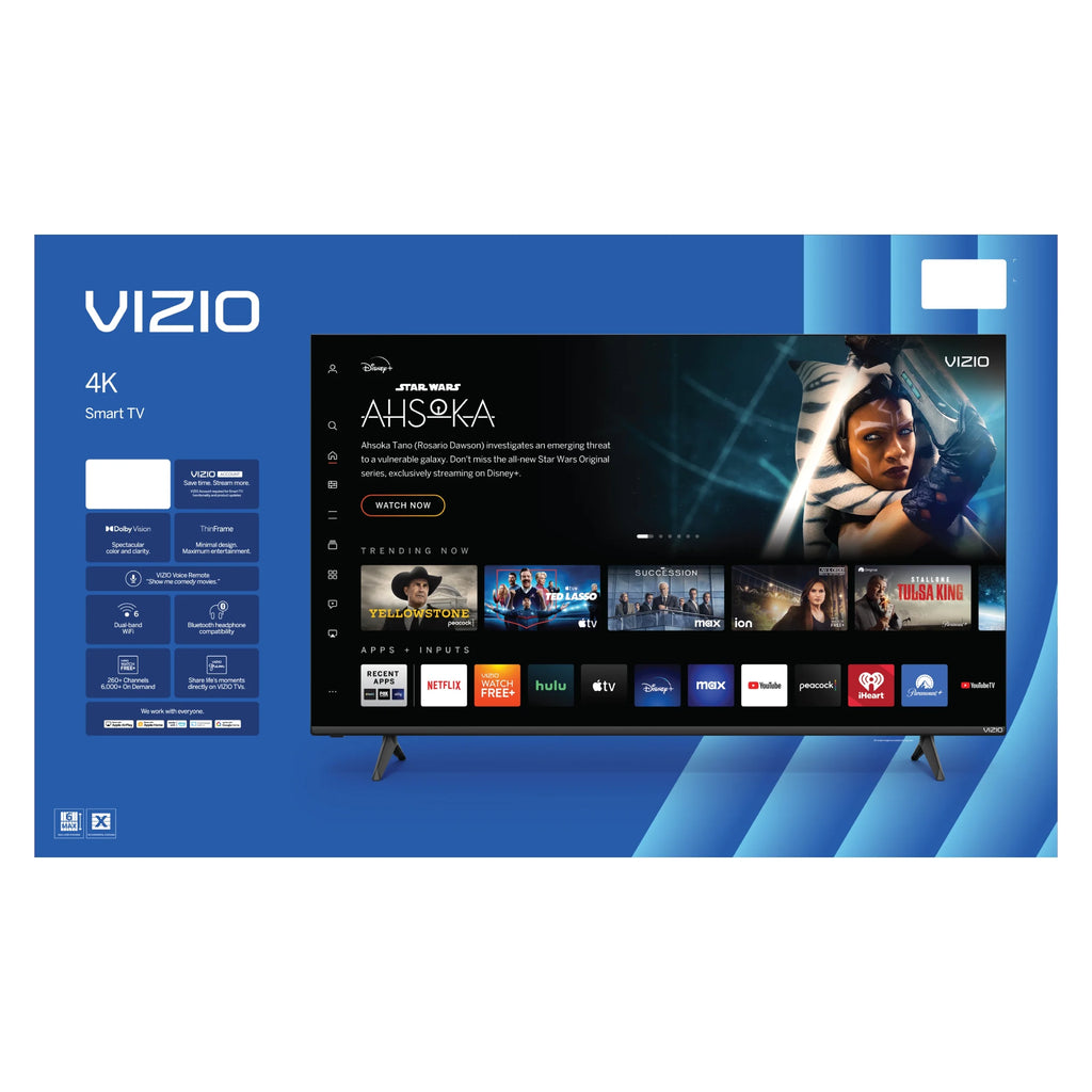 55” Class 4K UHD LED HDR Smart TV (New) V4K55M-08 - Puck's