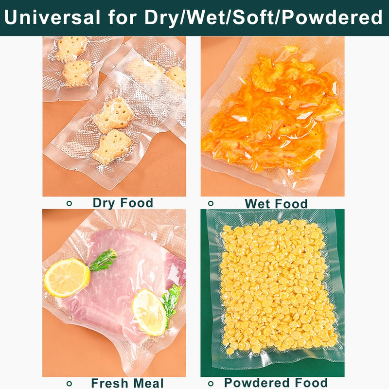 Vacuum Sealer Machines, 120Kpa Food Saver Vacuum Machines with 10Pcs Bags Starter Kit, Automatic Vacuum Sealer for Food Storage, outside Cutter,Moist&Dry Mode - Puck's
