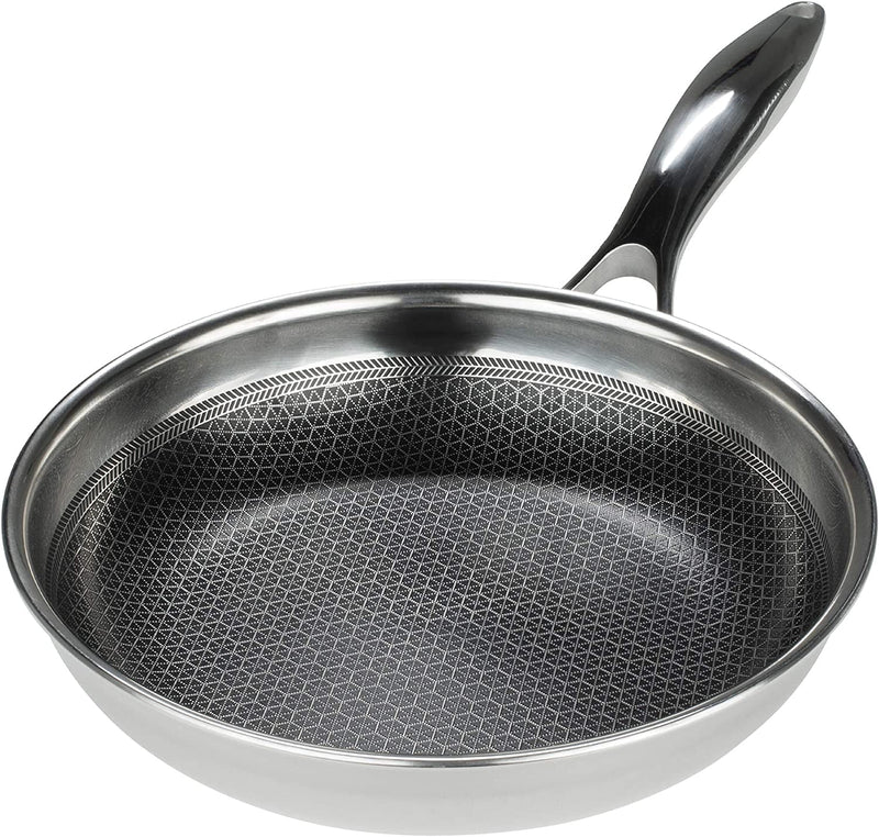 Quick Release 8-Inch Stainless Steel Nonstick Frying Pan - Induction Cookware - Stainless Steel Pan - Puck's