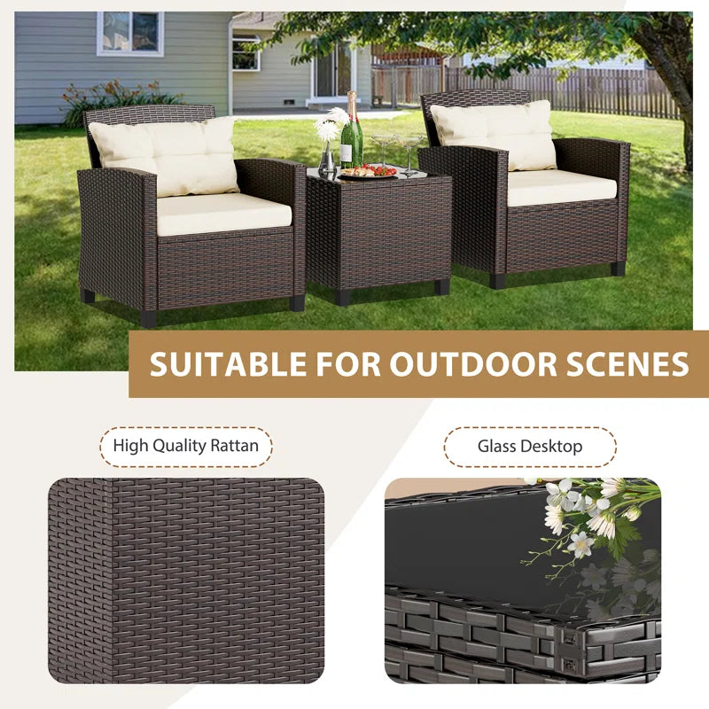 Arlayne 2 - Person Outdoor Seating Group with Cushions - Puck's