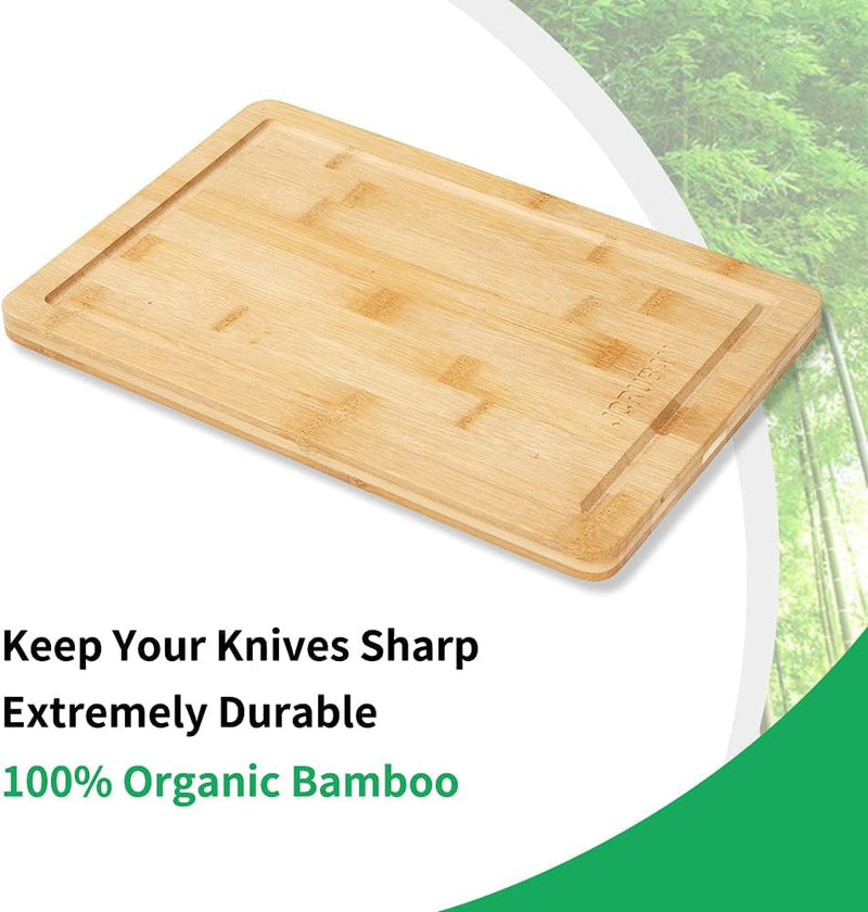Bamboo Cutting Boards (20 X 14") for Kitchen with Juice Groove Kitchen Chopping Extra Large Wood Cutting Board for Meat Butcher Block for Chopping Meat Vegetables Fruits Cheese - Puck's