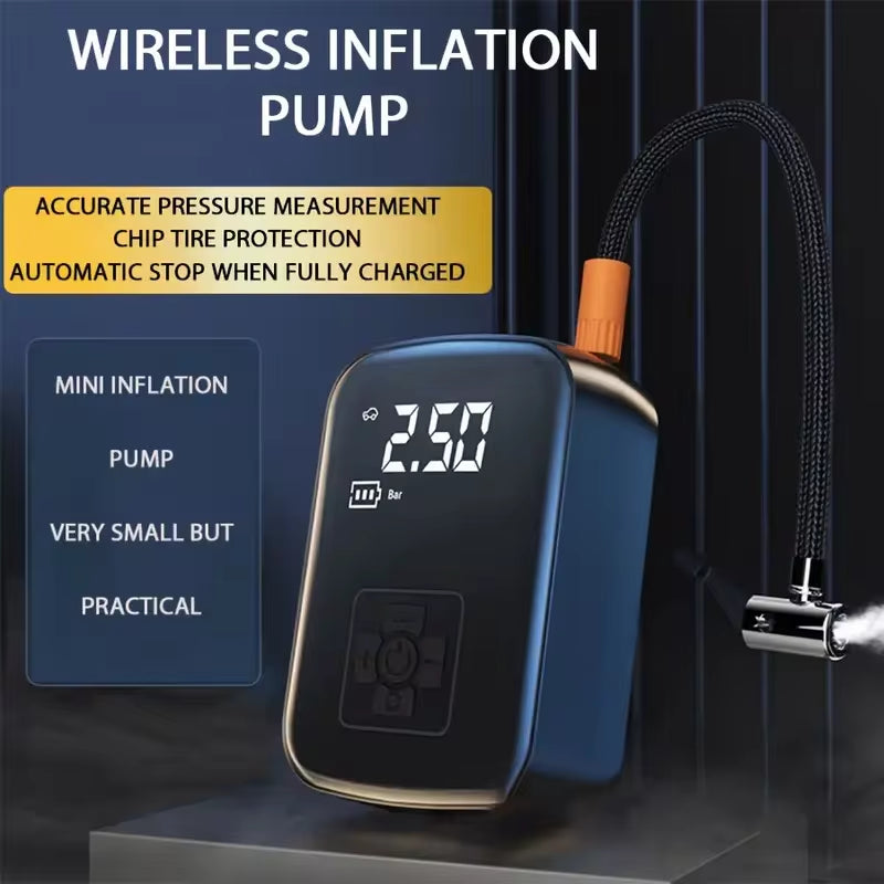 1Pc Wireless Car Air Compressor Air Pump Electric Tire Inflator Pump for Motorcycle Bicycle Boat AUTO Tyre Balls Inflatable - Puck's