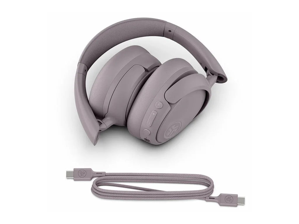Jbuds Lux Bluetooth Over-Ear Headphones W/ Active Noise Cancellation, Mauve - Puck's