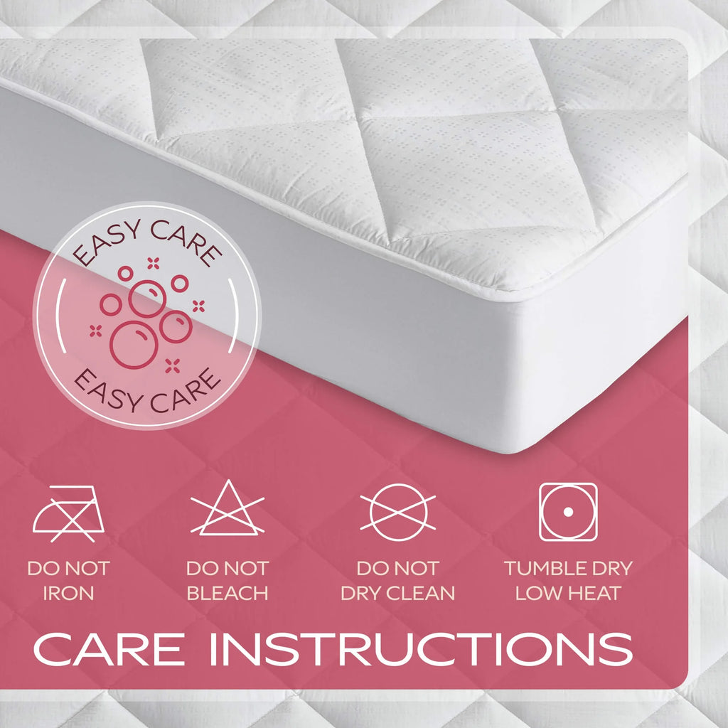 Twin XL Size Mattress Pad - Luxurious Cotton Sateen Mattress Protector - Soft, Comfortable, and Breatheable Mattress Cover - Mattress Pad Protects Mattress from Dust, Dirt, Spills, and Stains.