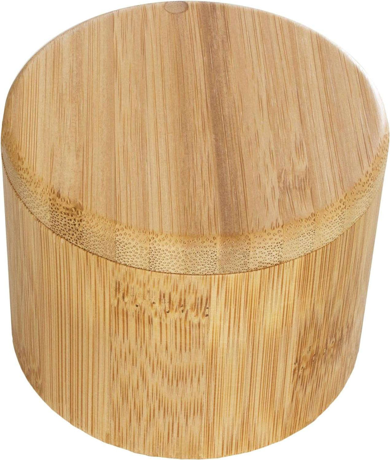 Salt Cellar Bamboo Storage Box with Magnetic Swivel Lid, 6 Ounce Capacity - Puck's