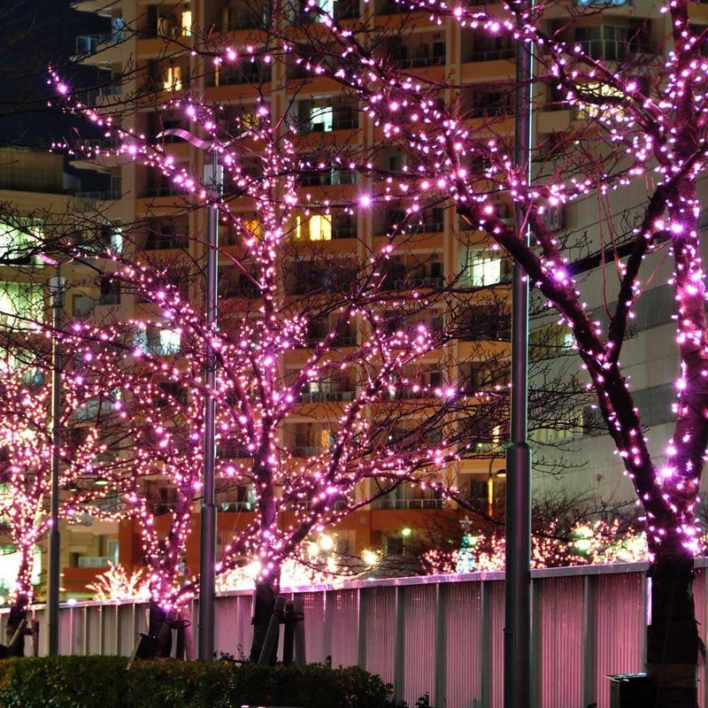 Fairy Lights Outdoor String Lights 33Ft 100 LED with Memory Modes Controller, Extendable Christmas Lights Decorations for Wedding, Christmas, Party, Patio, Indoor Outdoor (Pink) - Puck's