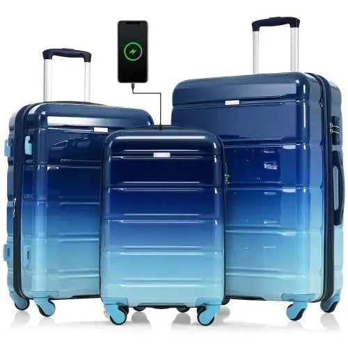 3-piece Luggage 20 Inches With USB Port - Puck's