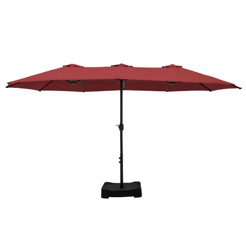 Nyasia 15 Ft X 9 Ft Rectangular Market Umbrella with Base - Puck's