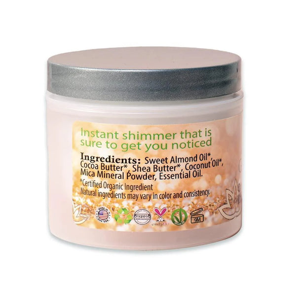 Super Level 3 Bronze Shimmer Organic Whipped Body Butter Moisturizing 4.0 Fl Oz - Puck's