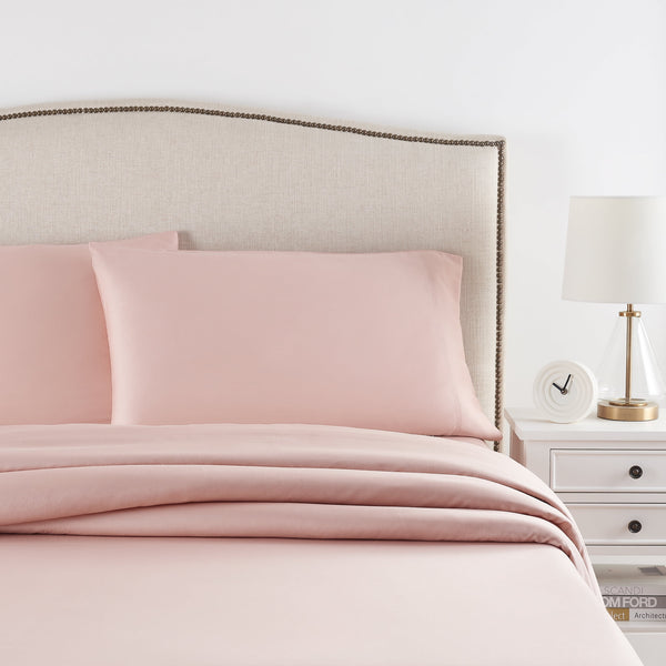 300 Thread Count Pink Cotton Sateen Pillowcases, King, 2 - Puck's