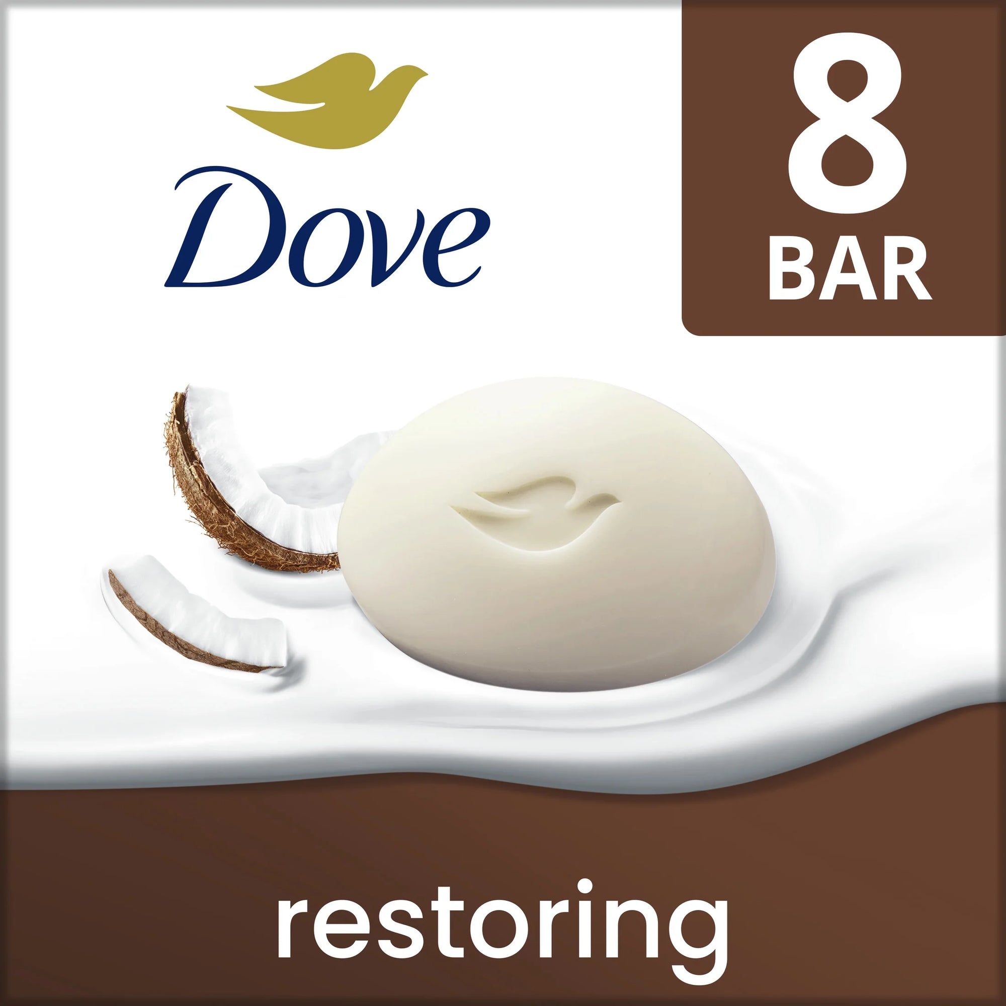 Beauty Bar Soap for Women Restoring Coconut & Cocoa Butter All Skin, 3.75 Oz 8 Bars - Puck's