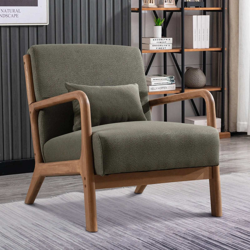 Mid Century Modern Accent Chair, Green - Puck's