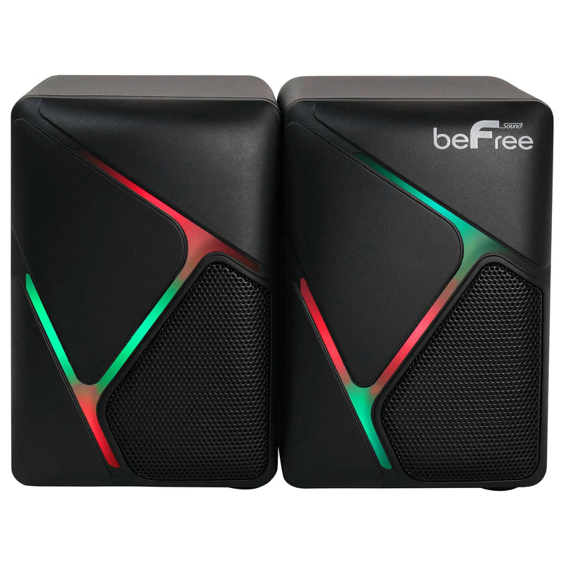 beFree Sound Dual Compact LED Gaming Speakers - Puck's