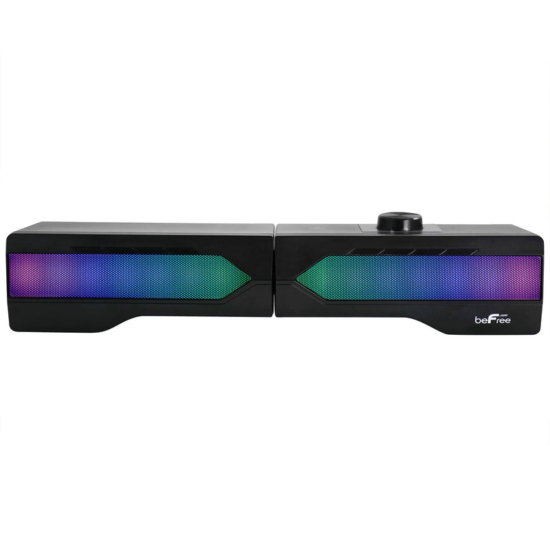 beFree Sound Gaming Dual Soundbar with RGB LED Lights - Puck's