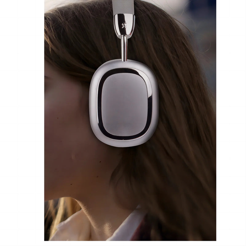 Wireless Headphones Bluetooth,Over Ear Headphones with Microphones for Ios/Android,Silver - Puck's