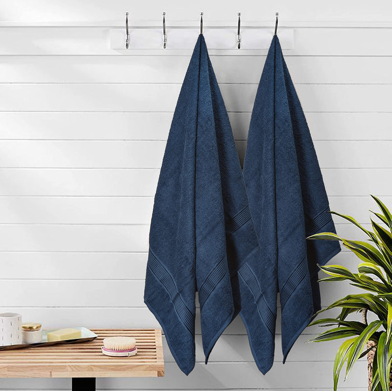 Ultra Soft 6 Pack Cotton Towel Set, Contains 2 Bath Towels 28X55 Inch, 2 Hand Towels 16X24 Inch & 2 Wash Coths 12X12 Inch, Ideal Everyday Use, Compact & Lightweight - Mineral Blue
