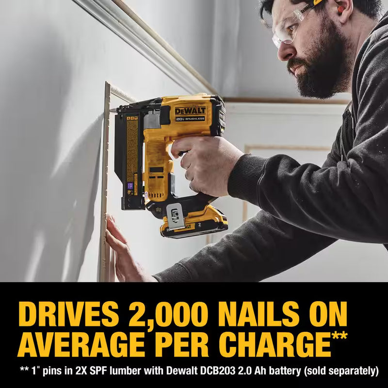 ATOMIC 20V MAX Lithium Ion Cordless 23 Gauge Pin Nailer Kit with 2.0Ah Battery and Charger - Puck's