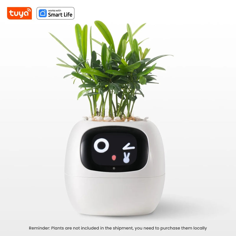 Tuya Ivy Smart Planter,Endless Fun over 49 Rich Expressions,7 Smart Sensors,Ai Chips Make Raising Plants Easy and Fun - Puck's