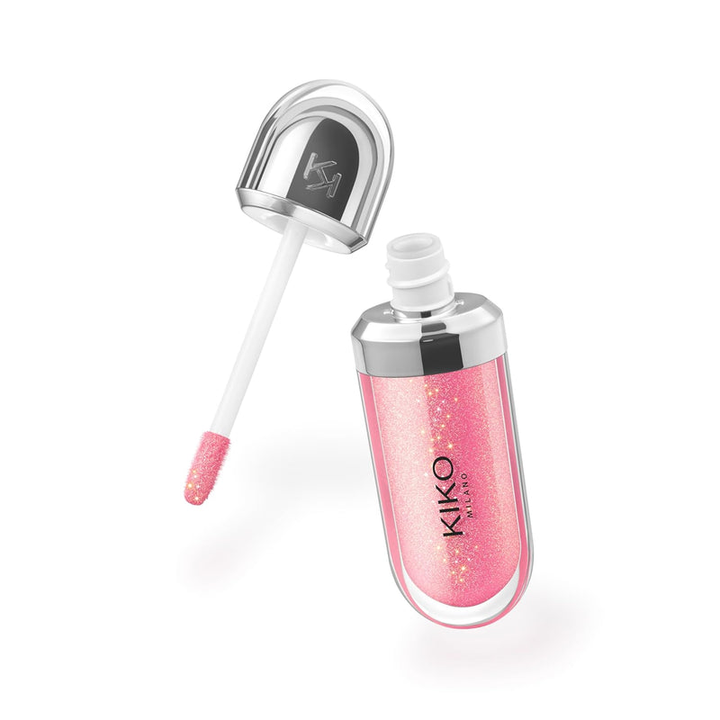 MILANO - 3D Hydra Lip Gloss 26 Softening Lipgloss for a 3D Look | Sparkling Hibiscus Pink Color | Non-Comedogenic | Professional Makeup | Made in Italy - Puck's